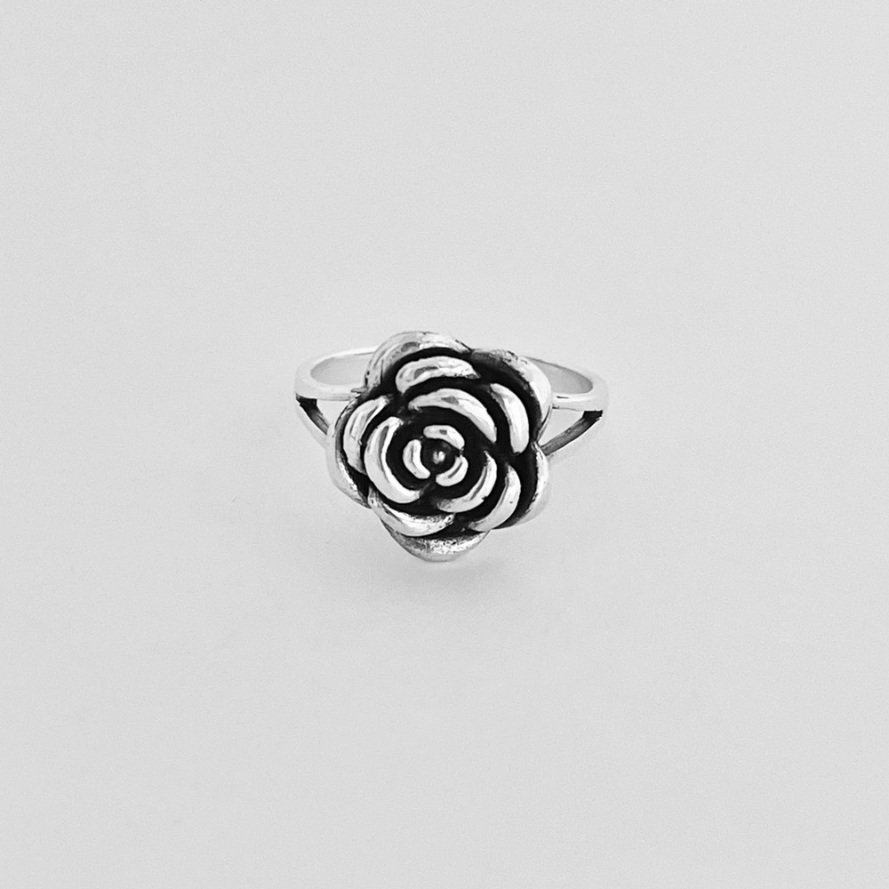 Sterling Silver Rose Ring, Flower Ring, Silver Ri… - image 4